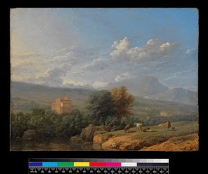 Italienskt landskap, före 1678 av Karel Dujardin