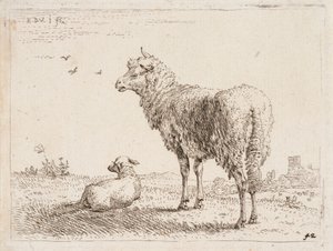 Får med lamm av Karel Dujardin