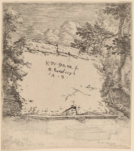 Titelsida med fontän av Karel Dujardin