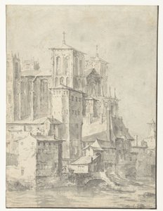 Lyons katedral av Karel du Jardin (possibly)