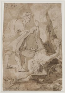 Apollo skinn Marsyas av Karel van III Mander