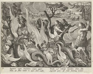 Jacht op waterslangen i Indien Jachttaferelen (serietitel) Jakten på vilt, fågel och fisk i Bestiary (serietitel)