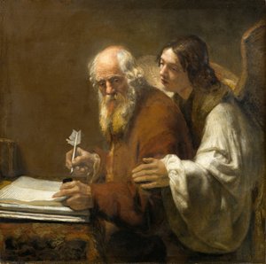 St. Matteus och ängeln, cirka 1655-1660 (olja på duk)