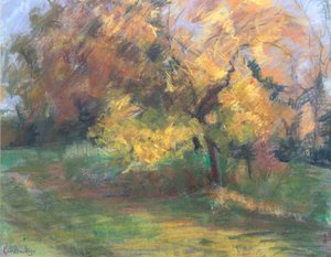 Autumn at May Banks, Sussex, 2000 (pastell på papper) av Karen Armitage