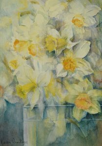 Spring Time, blandade påskliljor i tank nr 3., Mrs Krelage, Ice Follies and Fortune