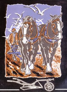 The Plough, 1997 (linosnitt och wc på papper)