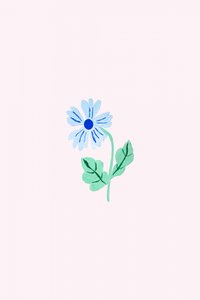 En delikat blå blomma