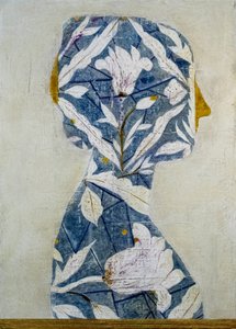 Elegant kvinnoprofil med blommor