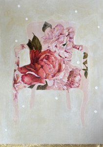 Romantisk blommig stol