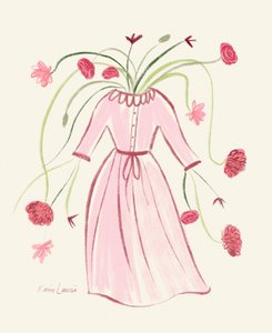 Blommig rosa klänning