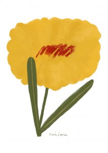 Enkel gul blomma