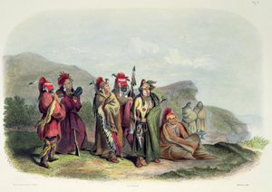 Saukie och Fox-indianerna, plansch 20 från volym 1 av "Travels in the Interior of North America