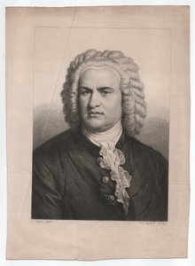 Johann Sebastian Bach (1685-1750) (ca. 1850, Gravur) von Karl & Andorff Friedrich August (1819-1875) Jager