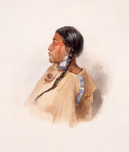 Cree kvinna av Karl Bodmer