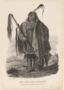 En Monitari-indian av Karl Bodmer
