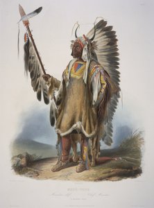 Mato-Tope, en mandanhövding, graverad av J. Hurliman, publicerad 1839 (akvatint)
