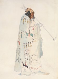 Piegan Blackfeet Man av Karl Bodmer