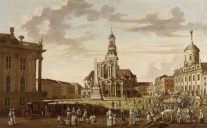 Gamla marknaden i Potsdam och kyrkan St. Nikolai av Karl Christian Wilhelm Baron