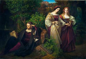 Torquato Tasso och de två Leonorerna av Karl Ferdinand Sohn