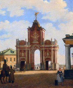 Den röda porten i Moskva, 1844 av Karl-Fridrikh Petrovich Bodri