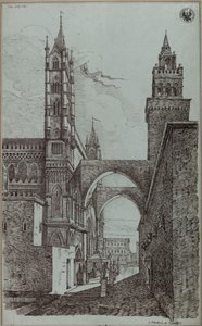 ”Vy över katedralen i Palermo” av Karl Friedrich Schinkel