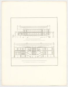 Vyerna över slottet Krzescowice, blad 50 i serien ”Samling av arkitektoniska ritningar” av Karl Friedrich Schinkel