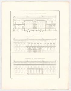 Vyerna över slottet Krzescowice, blad 51 i serien ”Samling av arkitektoniska ritningar” av Karl Friedrich Schinkel