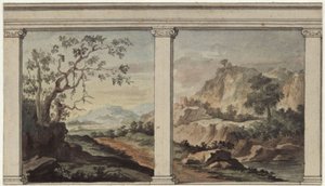 Utsikt över ett landskap av Karl Friedrich Schinkel