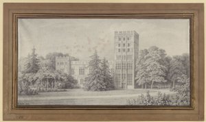 Berlin. Kavaljärhuset på Påfågelön. Vy av Karl Friedrich Schinkel