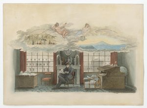 Berlin, Klosterstraße. Handelsinstitutet. Beuth i sin tjänstebostad av Karl Friedrich Schinkel