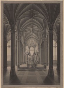 Berlin. Charlottenburgs slott, slottsparken, drottning Louises mausoleum. Interiör av Karl Friedrich Schinkel