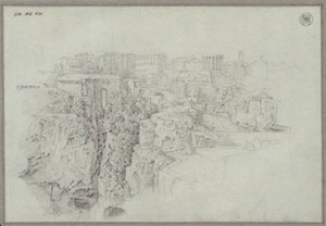 Utsikt över Tivoli över Anienes dalgång av Karl Friedrich Schinkel