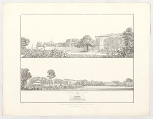 Charlottenhof nära Potsdam, blad 111 ur serien ”Samling av arkitektoniska ritningar” av Karl Friedrich Schinkel