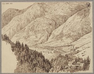 Gasteindalen med Wildbad av Karl Friedrich Schinkel