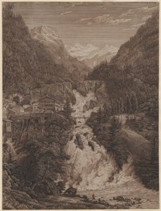 Vattenfallet vid Wildbad Gastein av Karl Friedrich Schinkel