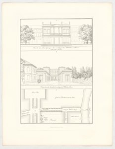 Den förlängda Wilhelmstraße, blad 19 i serien ”Samling av arkitektoniska ritningar” av Karl Friedrich Schinkel