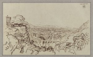 En stad som påminner om Tivolis läge av Karl Friedrich Schinkel