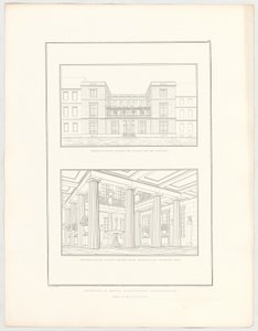 Utkast till ett stadsbostadshus, blad 67 i serien ”Samling av arkitektoniska utkast” av Karl Friedrich Schinkel