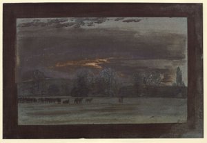 Landskap med boskapshjord av Karl Friedrich Schinkel