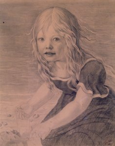 Porträtt av konstnärens dotter, Marie, vid kusten