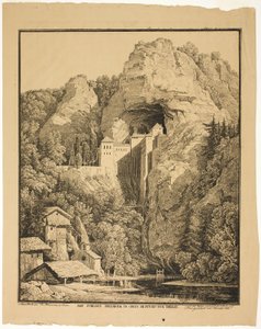Predjamas slott och Krein, tolv timmar från Trieste av Karl Friedrich Schinkel