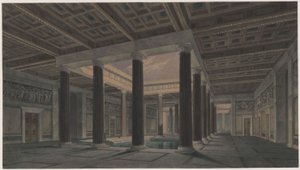 Orianda slott på Krim. Antik utformning. Stort atrium av Karl Friedrich Schinkel