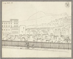 Utsikt över Edinburgh med bro av Karl Friedrich Schinkel