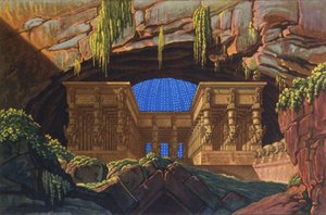 Isis och Osiris tempel där Sarastro överstepräst förrättar "Die Zauberflote"