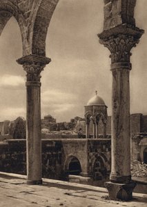 Jerusalem, arkader på tempelplatsen (s/v foto) av Karl Grober