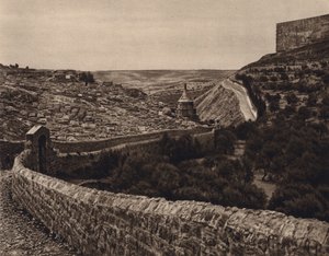 Jerusalem, utsikt över Kidrondalen (s/v foto)