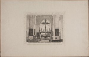 Danska: Interiör från domkyrkan i Lübeck av Karl Jensen