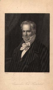 Alexander von Humboldt (1769-1859), graverad av Hinchliff (litho) av Karl Joseph (after) Begas