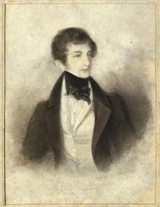 Porträtt av pianisten och kompositören Sigismund Thalberg 1812-1871, 1829. av Karl Joseph Aloys Agricola
