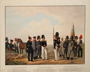 Ryska 1:a, 2:a och 3:a grenadjärdivisionerna, 1845-1855 av Karl Karlovich Piratsky